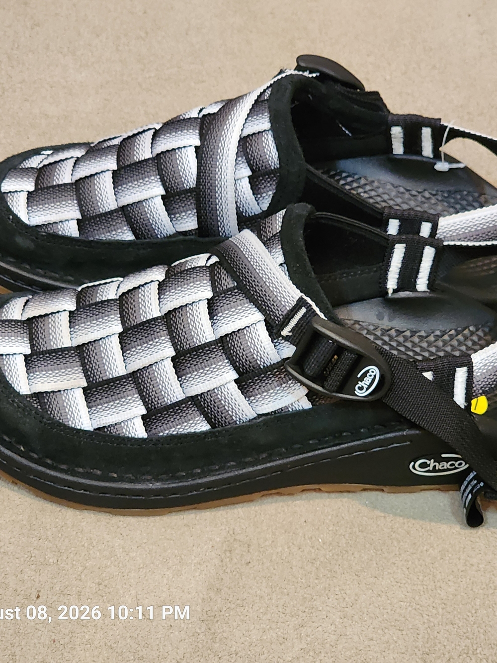 Chaco Women's Canyon Woven Clogs  Black & Gray Sandals Sneakers